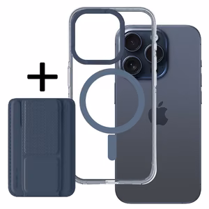 Amazing Thing Titan Pro Mag Wallet Ümbris 10FT IP156.1PTWBU jaoks Iphone 15 Pro tumesinine with alus