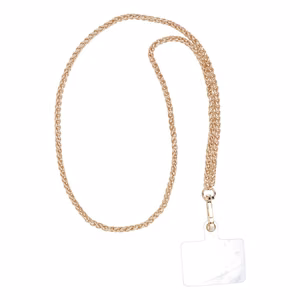 CHAIN #83 Phone lanyard, Phone pendant / cord length 80cm (40cm in the loop) / on neck - kuldne