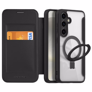 Dux Ducis Skin X Pro ümbris with magnetic ring / stand jaoks Samsung S24 - must