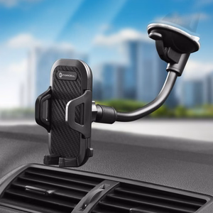 Car phone holder Forcell F-Grip Carbon Bracket arm 17cm windshield black