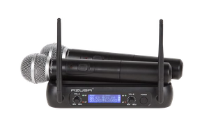 WR-358LD 2-kanaliline VHF juhtmevaba mikrofonikomplekt, 2 käsimikrofoni