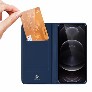 Dux Ducis Skin Pro raamaturiiuli tüüpi ümbris iPhone 13 Pro Maxile sinine