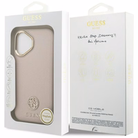 GUESS ümbris jaoks IPHONE 17 compatible with MagSafe GUHMP17SPGCRMDEP (PU W/ Grained Strass Logo) roosa