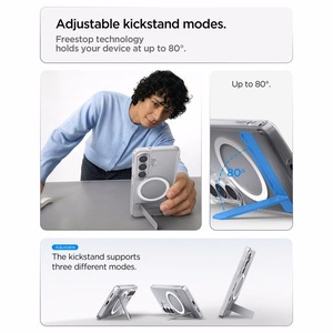 Spigen Ultra Hybrid S Mag MagSafe ümbris Samsung Galaxy S26 - läbipaistev ja valge