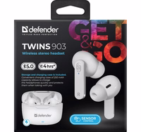Bluetooth headphones TWINS 903 valge
