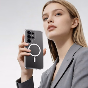 Rock Crystal läbipaistev Series Magnetic Ümbris for Samsung Galaxy S26 Ultra läbipaistev