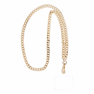 CHAIN #81 Phone lanyard, Phone pendant / cord length 80cm (40cm in the loop) / on neck - kuldne