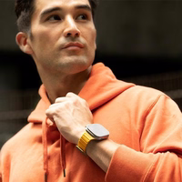 UNIQ rihm Revix Evo Apple Watch Series 1/2/3/4/5/6/7/8/9/SE/SE2/Ultra/Ultra2 42/44/45/49mm kahepoolne magnetiline roheline-kollane