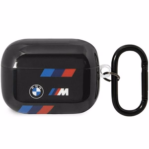 BMW BMAP222SOTK чехол AirPods Pro 2 gen чёрный/чёрный Tricolor Stripes