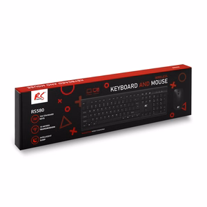 NanoRS juhtmevaba klaviatuur ja hiir ergonoomilise disainiga RS580