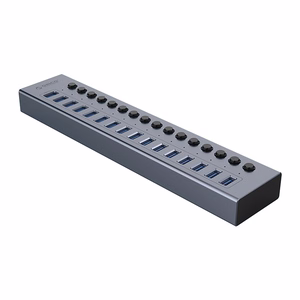 Orico BT2U3-16AB Jaotur 16x USB-A 3.0 lülititega - hall