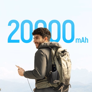 Cuktech PB200U akupank 20 000 mAh, 210 W, 2 USB-C- ja USB-A-pesaga, TFT-ekraani ja 240 W USB-C-kaabliga – must
