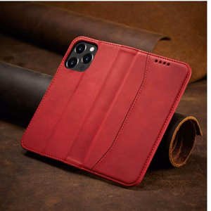 Magnet Fancy Case ümbris iPhone 14 Plus flip cover rahakott seisma punane