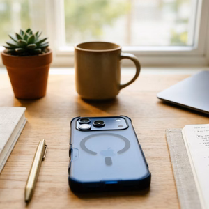 Case for iPhone 17 Pro / 18 Pro (low camera edge) Forcell F-Protect BumperX Premium compatible with MagSafe navy blue