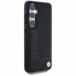BMW Leather Big Wordmark Ümbris jaoks Samsung Galaxy S25 - must