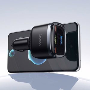 Autolaadija Hoco Z70, USB-A + 2 × USB-C, PD QC3.0, 93 W, must