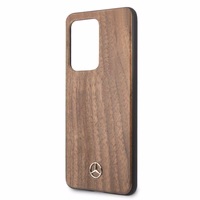 Mercedes Wood Line pähklipuust ümbris Samsung Galaxy S20 Ultra jaoks - pruun