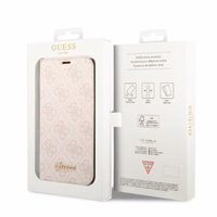 Guess GUBKP14SHG4SHP iPhone 14 6.1 "roosa / roosa book 4G Vintage kuldne Logo
