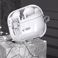 Tech-Protect FlexAir Ümbris with Carabiner jaoks Samsung Galaxy Buds 3 / 3 Pro - läbipaistev