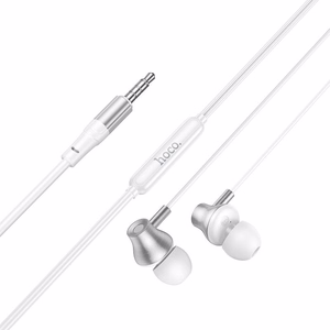 Juhtmega mikrofoniga kõrvaklapid, Jack 3,5 mm, Hoco M119, hõbedased