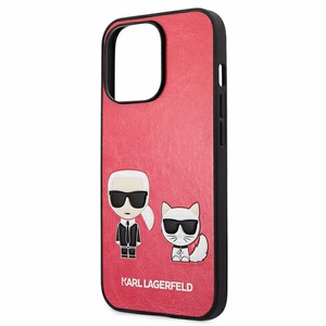 Karl Lagerfeld Ikonik Karl&Choupette чехол для iPhone 13 Pro / iPhone 13 - фуксия