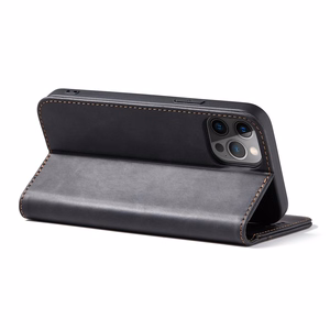 Magnet Fancy Case Case iPhone 12 Pro Max ümbris rahakott kaardihoidja must