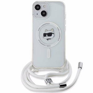 Karl Lagerfeld IML Choupette Head&Cord MagSafe ümbris jaoks iPhone 15 / 14 / 13 - läbipaistev