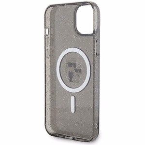 KARL LAGERFELD ümbris jaoks IPHONE 15 KLHMP15SHGKCNOK (Glitter + MAG) must