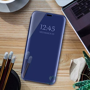 Smart Clear View ümbris jaoks Samsung Galaxy S23 FE sinine