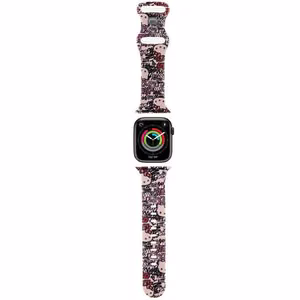 Hello Kitty silikoonist Tags Graffiti rihm Apple Watch 38/40/41mm - roosa