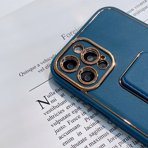 Uus Kickstand ümbris iPhone 12 Pro jaoks koos statiiviga must