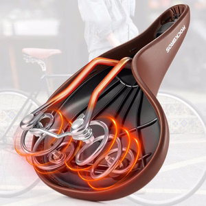 Rockbros 6800S mugav retrostiilis jalgrattasadul – pruun