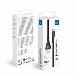 Kaabel USB A kuni Micro USB Blue Star 2A 12W 1 m PJ-DG3-A must