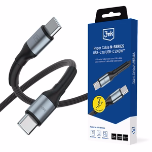 3mk Hyper Cable N-SERIES USB-C / USB-C 1m PD 3.0 QC 3.0 48V / 5A 240W - must