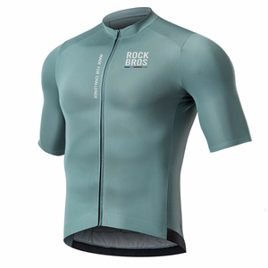 Rockbros 15120014017 ROAD TO SKY men's cycling jersey, short sleeve, M - gray-blue