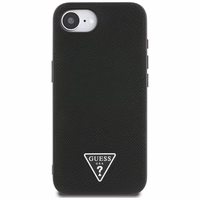Guess Grained Triangle MagSafe ümbris jaoks iPhone 16e - must