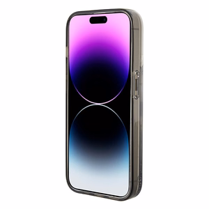 Karl Lagerfeld Liquid Glitter Choupette чехол для iPhone 15 Pro Max - прозрачный
