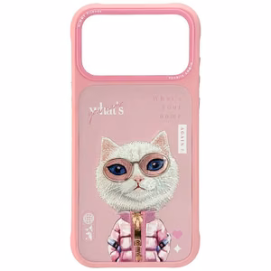 Nimmy Cool&Cute 2.0 Cat Ümbris jaoks iPhone 17 Pro Max - Roosa