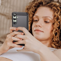 Carbon Ümbris jaoks Samsung Galaxy S24 FE - must