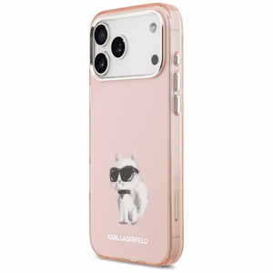 Karl Lagerfeld IML Aquarelle Choupette & Logo MagSafe Ümbris jaoks iPhone 17 Pro Max - Roosa