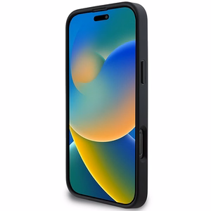 DKNY Quilted Stack Logo iPhone 16 Pro Ümbris - Must