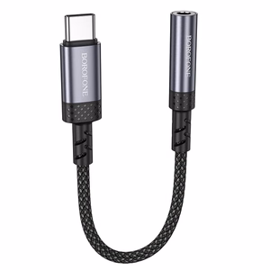 Borofone adapter BV24 Graceful - tüüp C 3,5 mm pistikupesale - hall