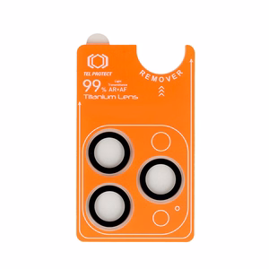 Tel Protect Titanium Lens 99% AR läbipaistvad karastatud kaitseklaasid Apple iPhone 18 Pro / 18 Pro Max kaameraläätsedele (3 tk)