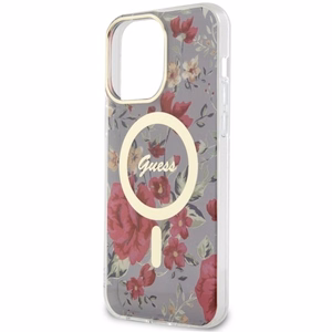 Guess GUHMP14XHCFWSA iPhone 14 Pro Max 6.7" roheline/khaki hardcase Flower MagSafe