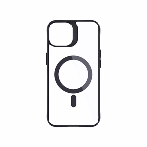3mk Satin Armor MagCase with MagSafe jaoks iPhone 13 / 14 - läbipaistev with must Frame