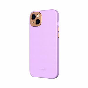 Moshi Napa ümbris seadmele iPhone 14 Plus, MagSafe'iga ühilduv, vegannahast, Lavender Purple värvitoonis
