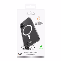 Puro Impact Clear D3O TPU+PC MagSafe Compatible Ümbris jaoks iPhone 17 - Läbipaistev