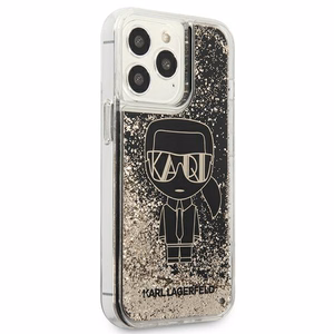 Karl Lagerfeld Liquid Glitter Gatsby чехол для iPhone 13 Pro Max - чёрный