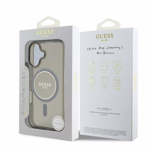 Guess IML Glitter Circle MagSafe ümbris jaoks iPhone 16 - must