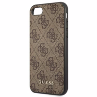 Guess 4G Metal kuldne Logo Ümbris jaoks iPhone SE 2022 / 2020 / 7 / 8 - Brown